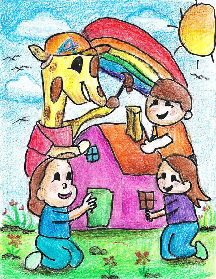 Archie Builds a Rainbow House