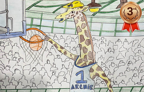 Archie Hooping with the Legends