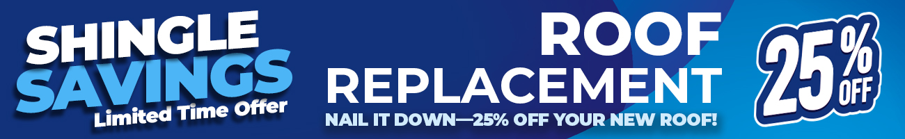 Nail it down - 25% off your new roof!