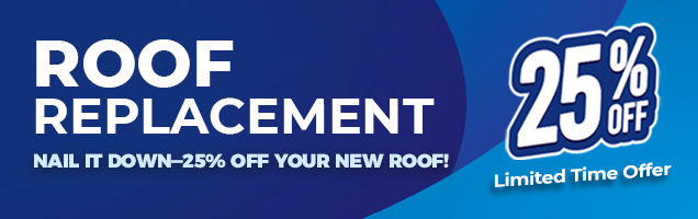 Nail it down - 25% off your new roof!